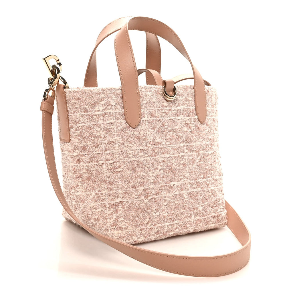 Tweed Cannage Small Vertical Toujours Rose des Vents