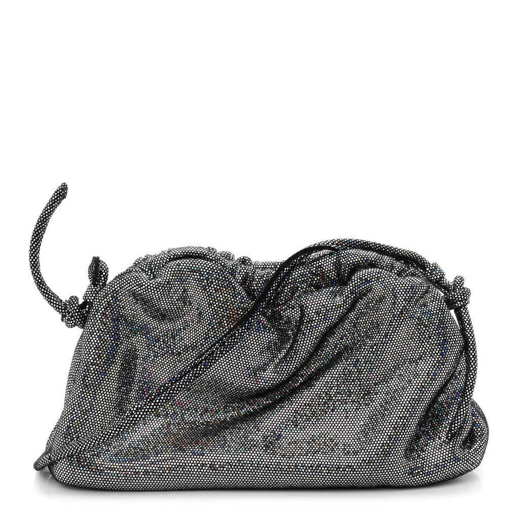 Glitter Calfskin Mini Cloud Clutch Multicolor