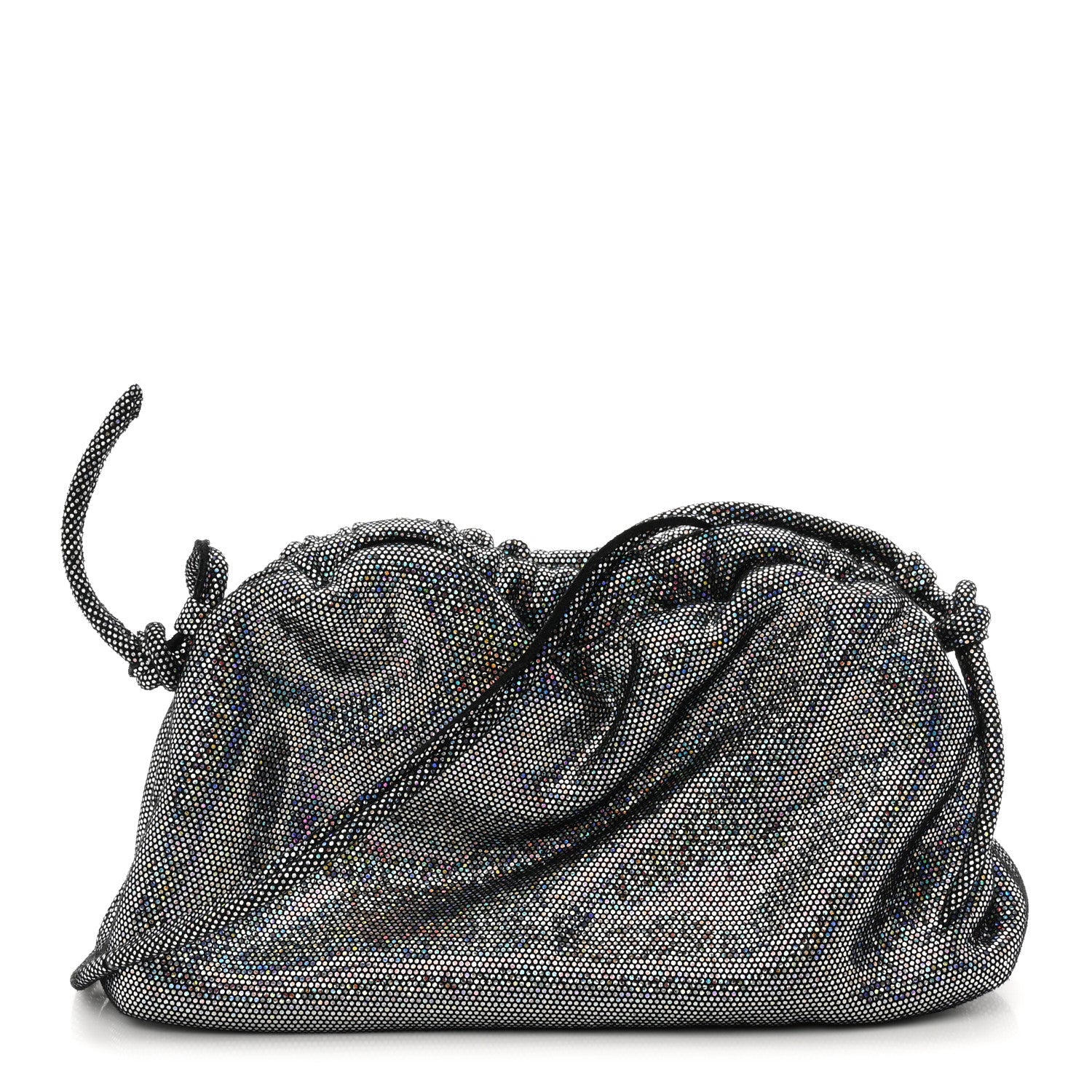Glitter Calfskin Mini Cloud Clutch Multicolor