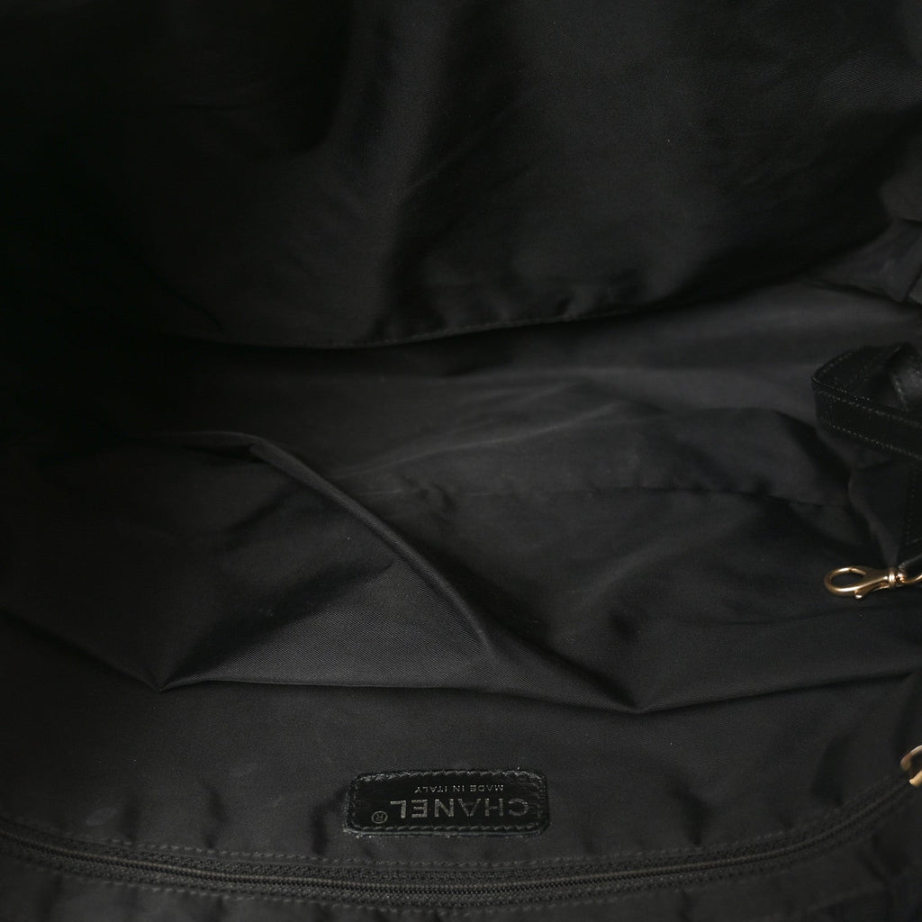 Nylon Medium Travel Tote Black