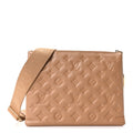 Lambskin Embossed Monogram Coussin PM Camel