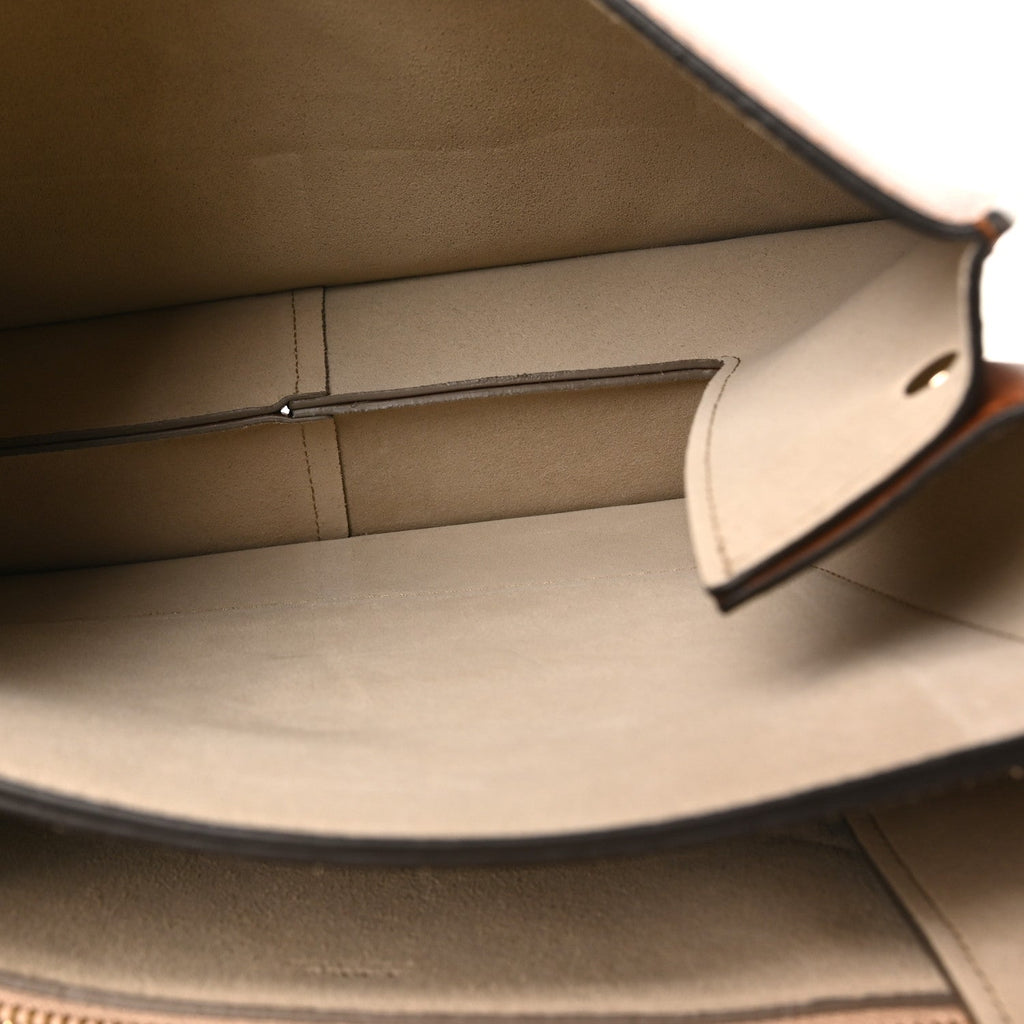 Suede Calfskin Medium Faye Shoulder Bag Tobacco