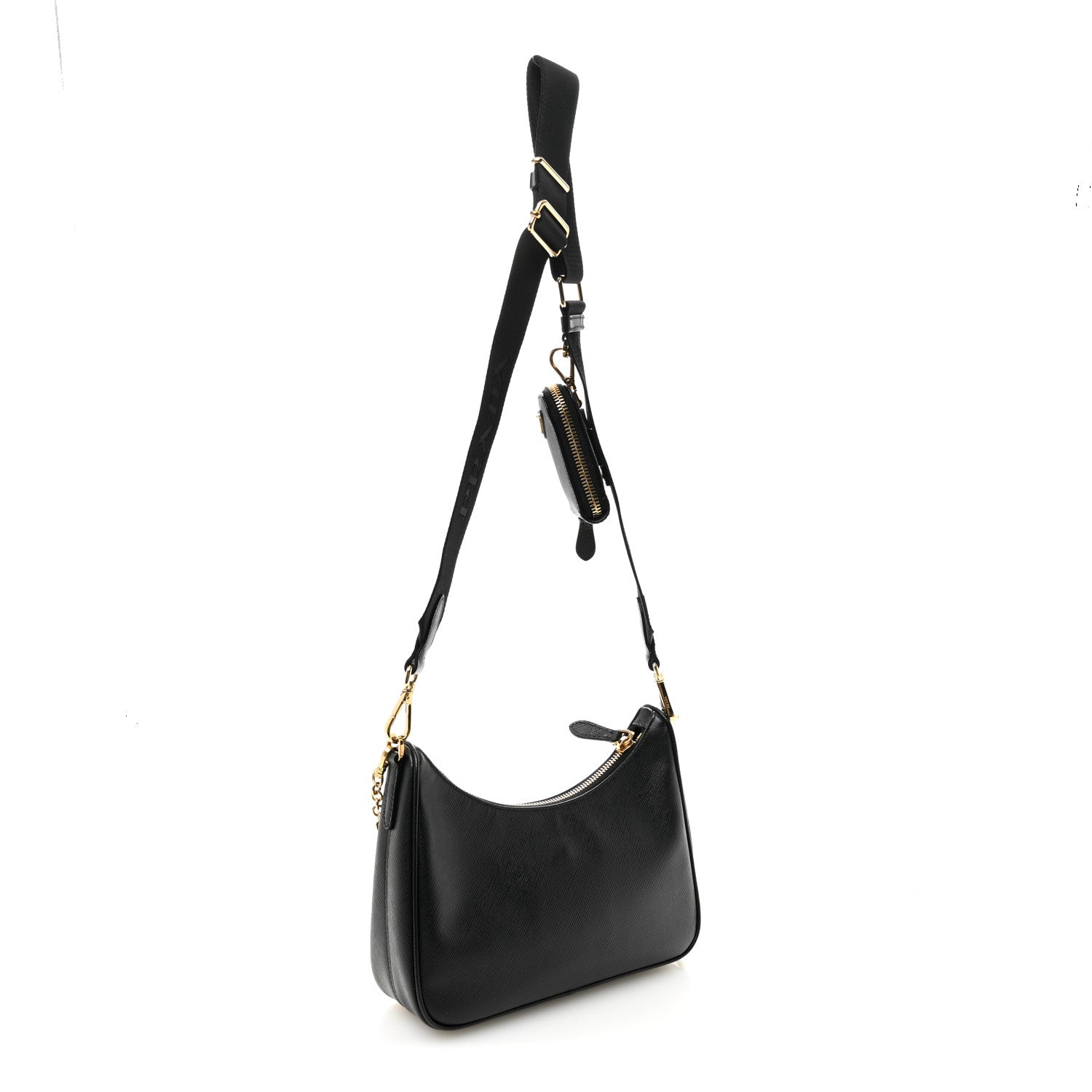 Saffiano Lux Re-Edition 2005 Shoulder Bag Black