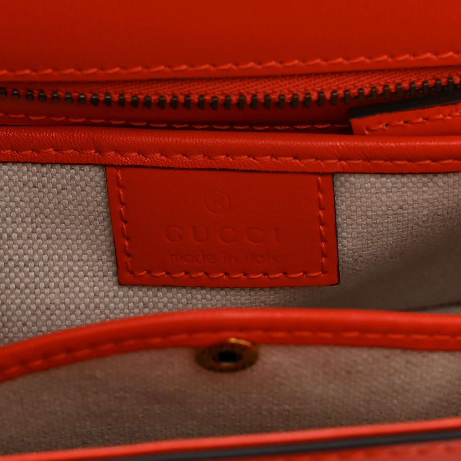 Boarded Dyana Lux Calfskin Web Small Bamboo 1947 Top Handle Bag Calypso Orange