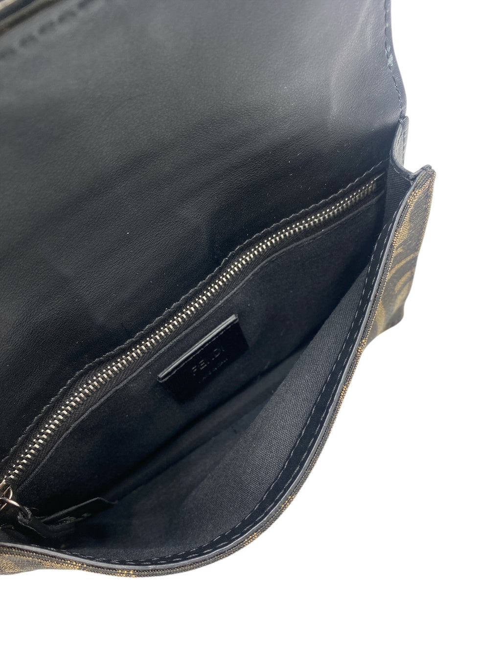 Fendi Flap Crossbody Bag Zucca Canvas Brown Canvas Crossbody Bag Bag (Authentic  )