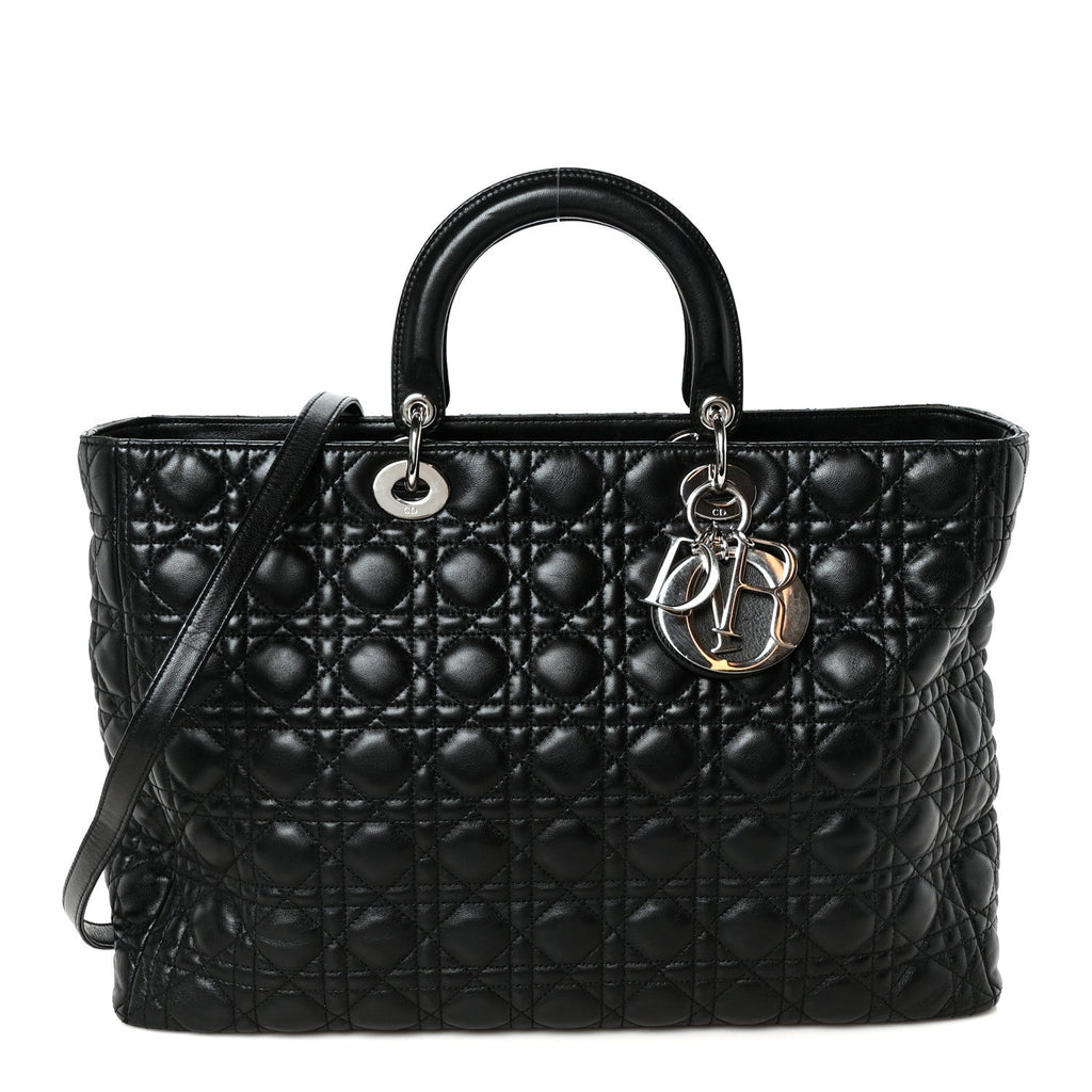 Lambskin Cannage XL Lady Dior Black