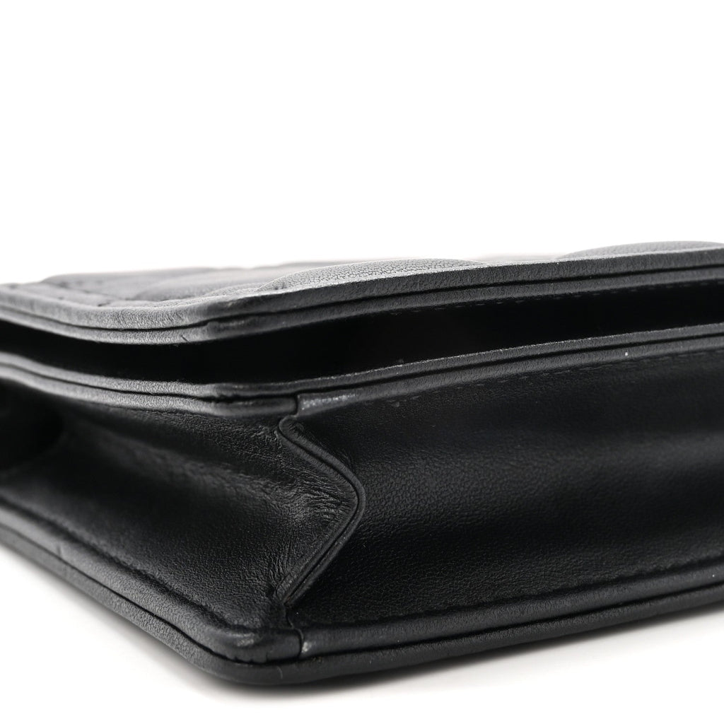 Lambskin Cannage Lady Dior Pouch Black