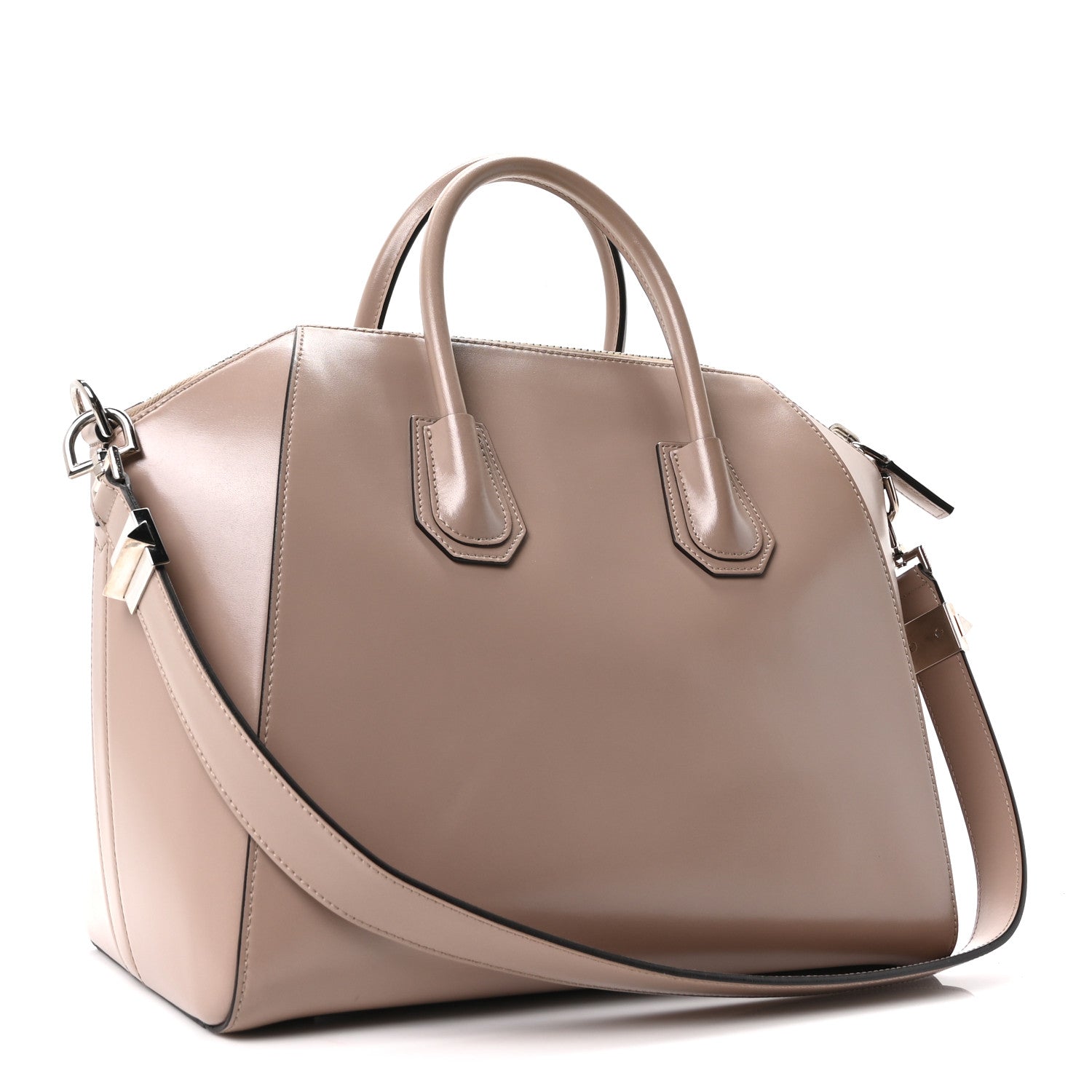 Shiny Lord Calfskin Medium Antigona Taupe