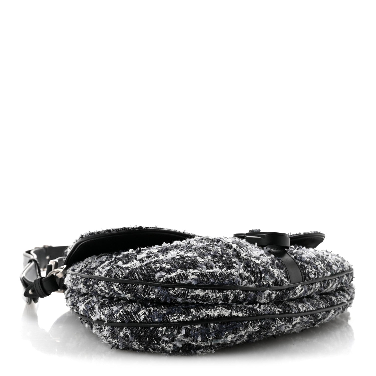 Tweed Saddle Bag Black Silver