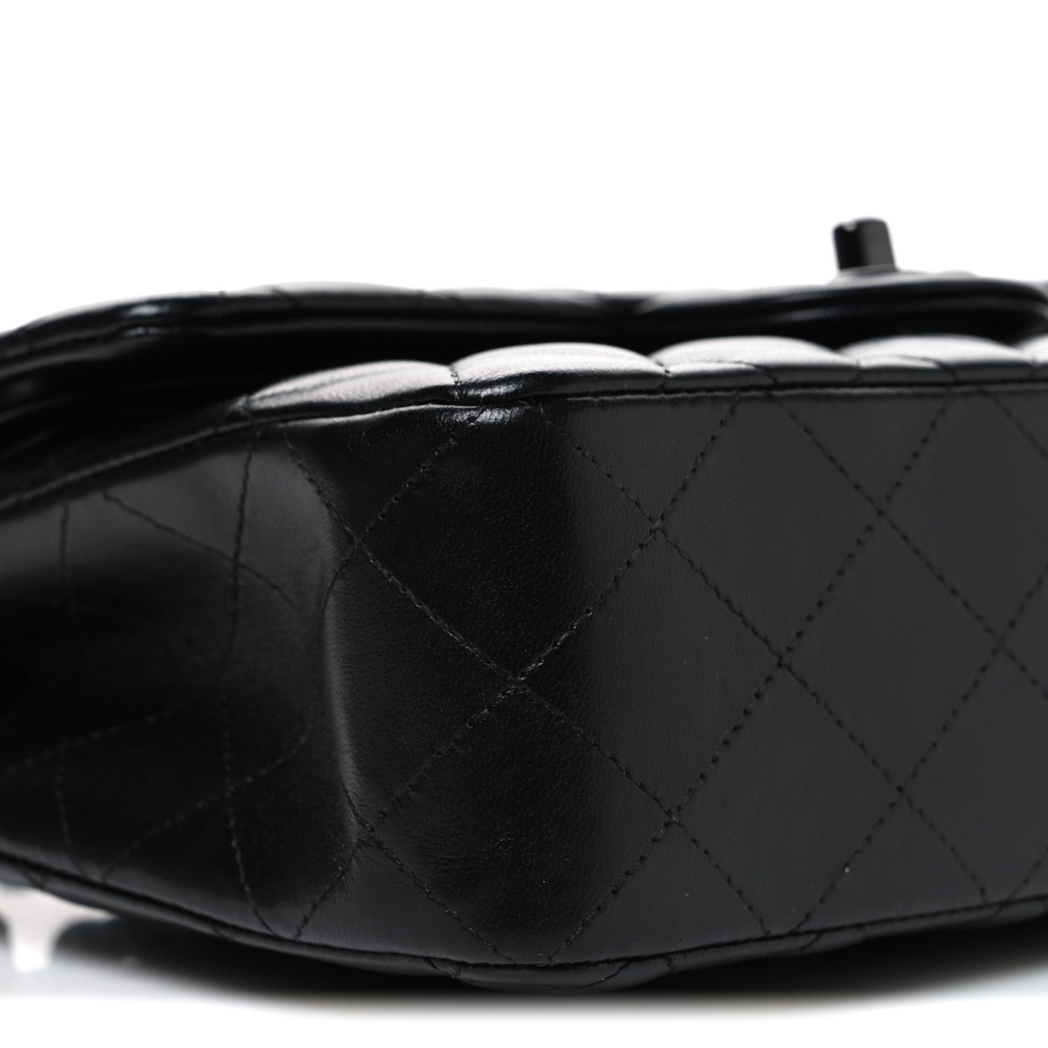 Lambskin Quilted Small Double Flap So Black