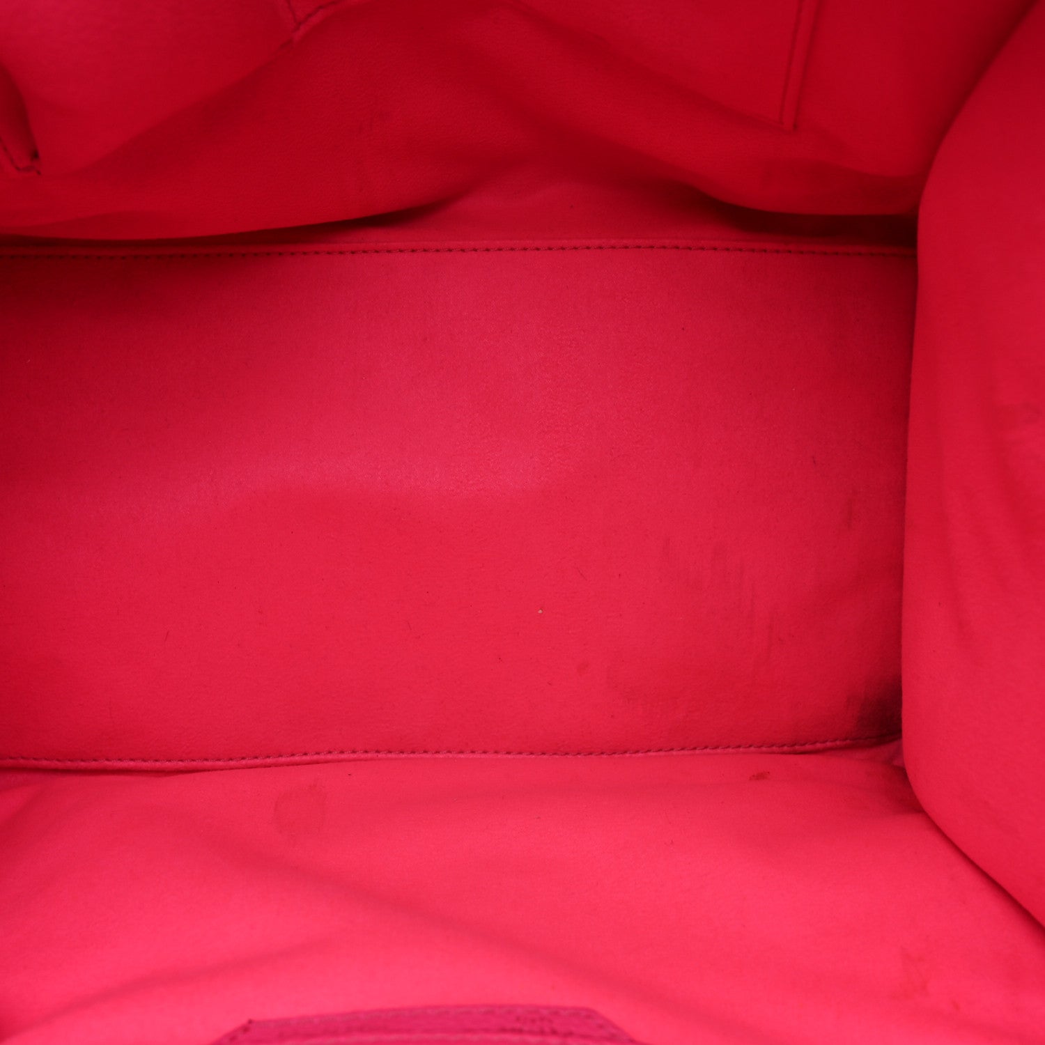 Drummed Calfskin Mini Luggage Fluo Pink