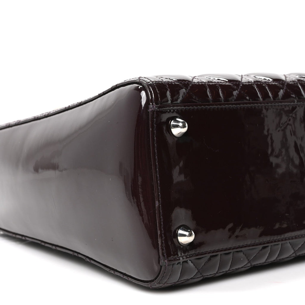 Patent Cannage Large Lady Dior Violet Purple