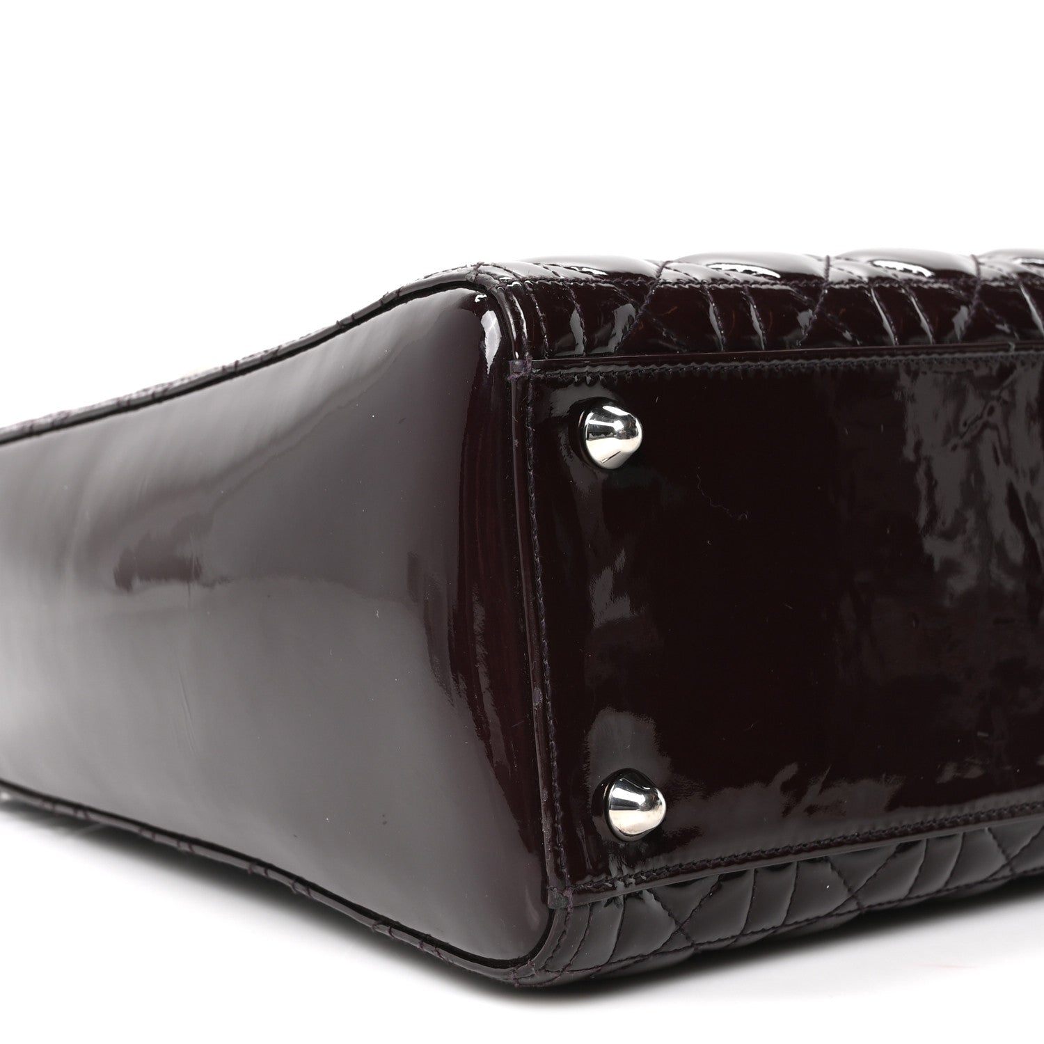 Patent Cannage Large Lady Dior Violet Purple