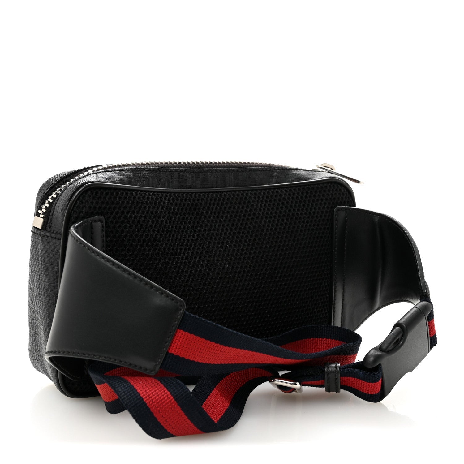 Soft GG Supreme Monogram Web Belt Bag Black Grey