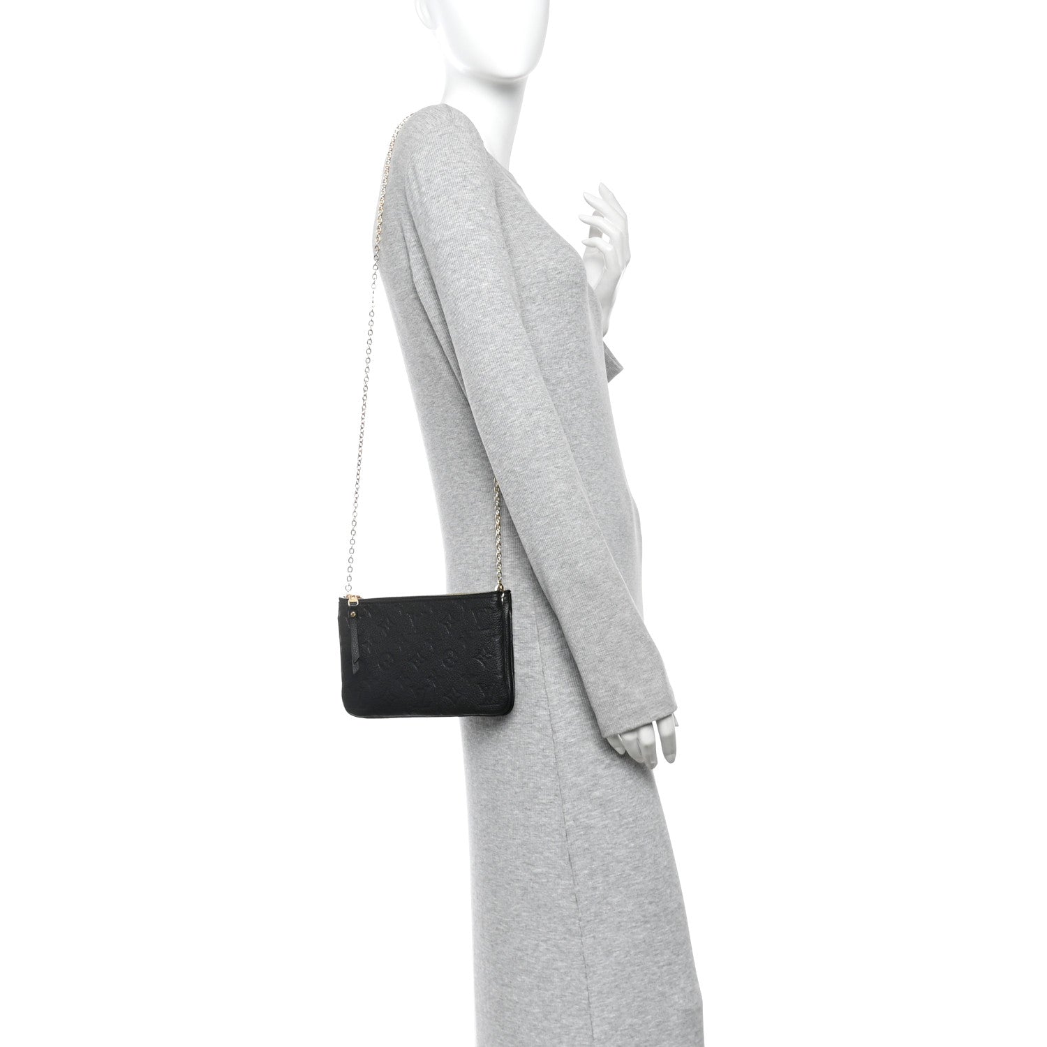 Empreinte Double Zip Pochette Black