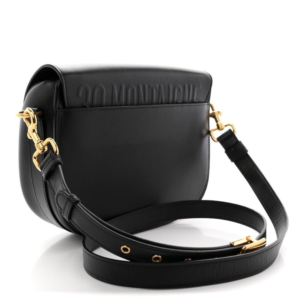 Box Calfskin Medium Bobby Flap Black