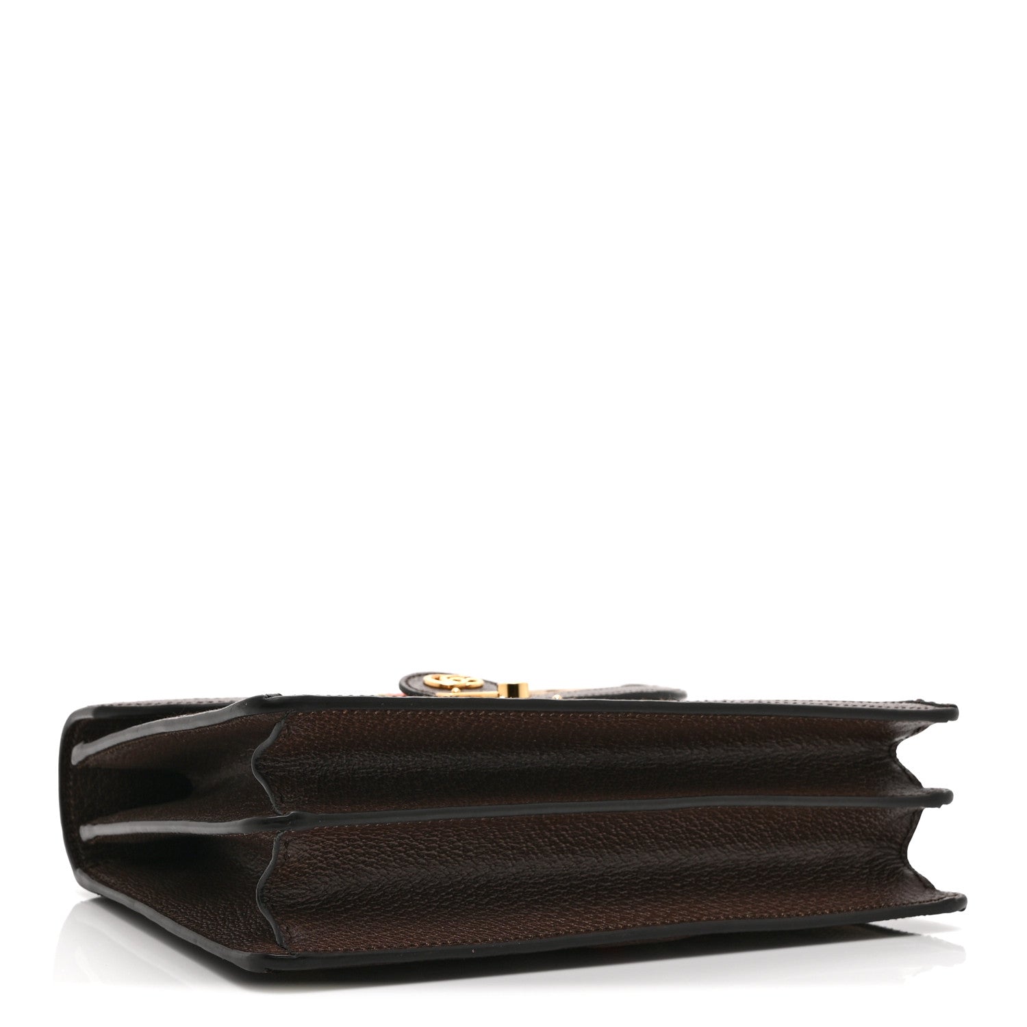 Monogram Jumbo GG Textured Dollar Calfskin Web Small Ophidia Padlock Top Handle Bag Camel Ebony New Acero