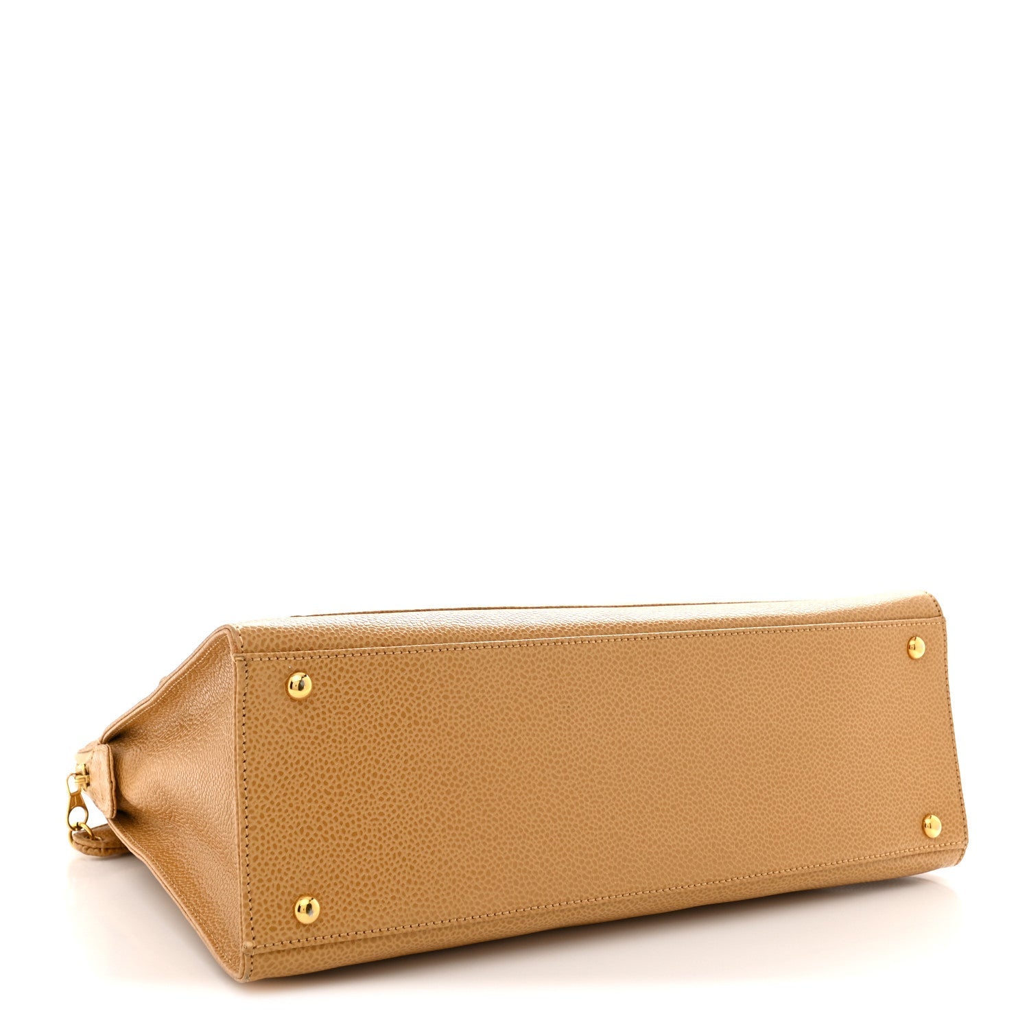 Caviar Flap Shoulder Bag Beige