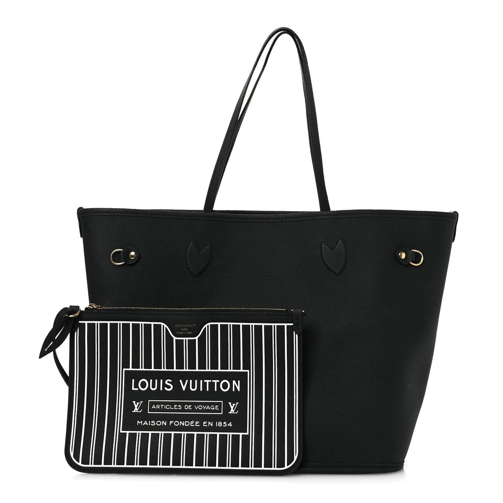 Monogram Calfskin Neo Neverfull Inside Out MM Black