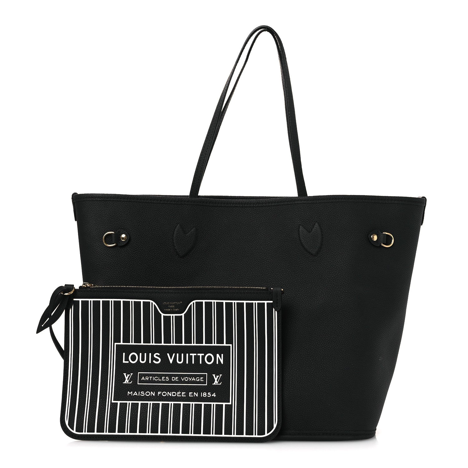 Monogram Calfskin Neo Neverfull Inside Out MM Black