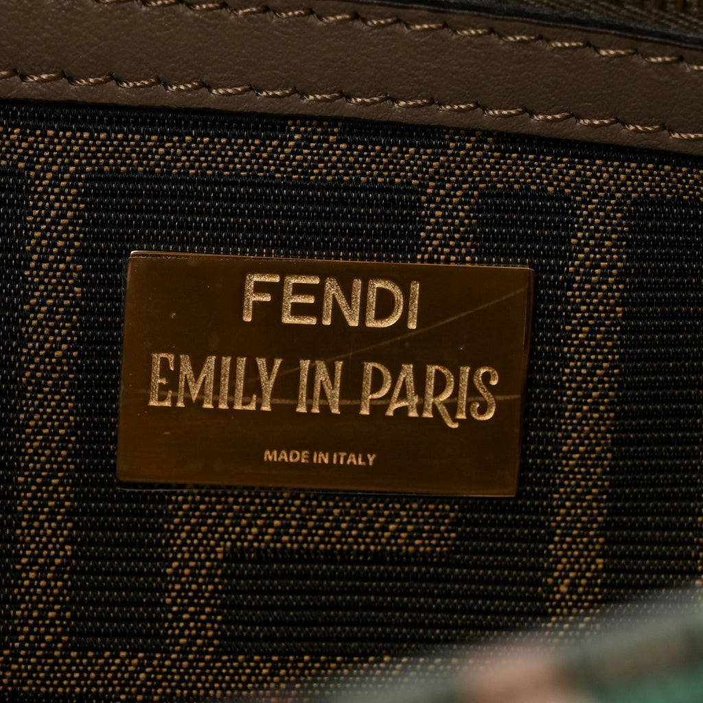 Fabric Tapestry Effect Fendi Dots Baguette Matcha Dove Multicolor