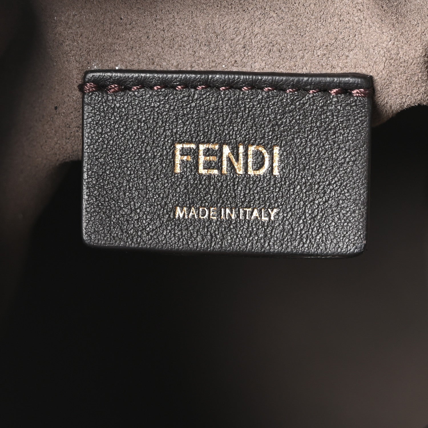 Vitello Liberty F is Fendi Bi-Color FF 1974 Embossed Mini Mon Tresor Bucket Bag Maya Black