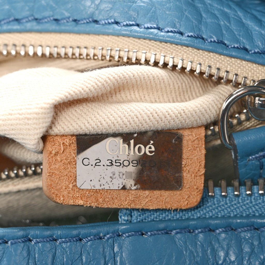 Calfskin Medium Paddington Satchel Light Blue