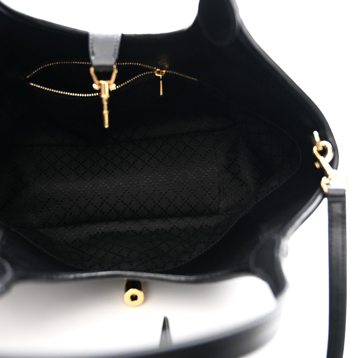 Soft Calfskin Small Mercato Tote Bag Black
