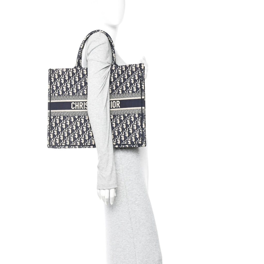 Oblique Large Book Tote Blue Multicolor