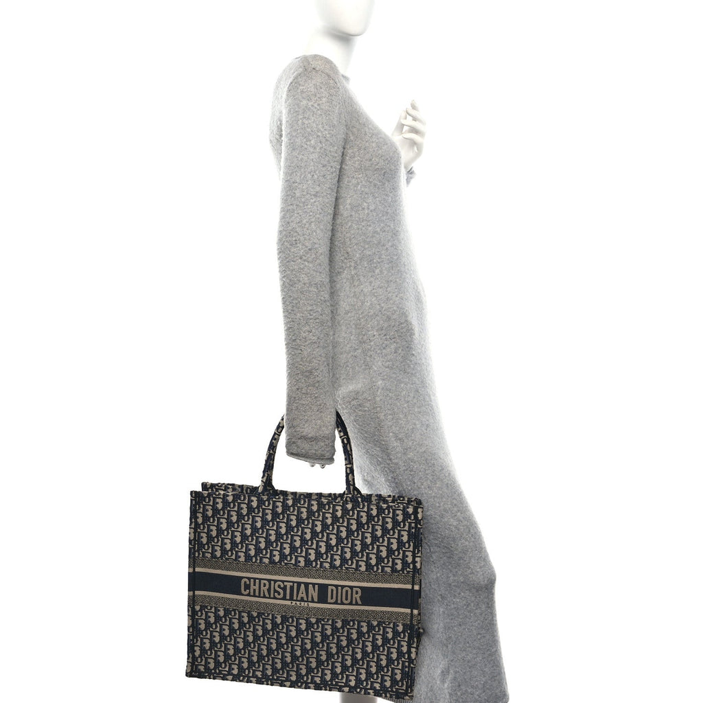 Oblique Large Book Tote Blue Multicolor