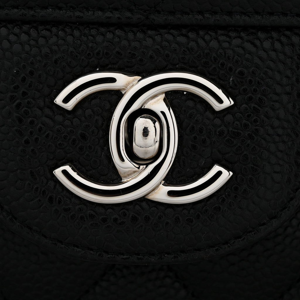 Caviar Quilted Jumbo Single Flap Black