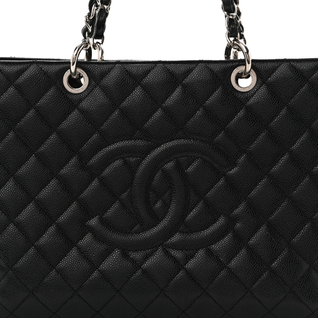 Caviar Quilted XL Grand Shopping Tote GST Black