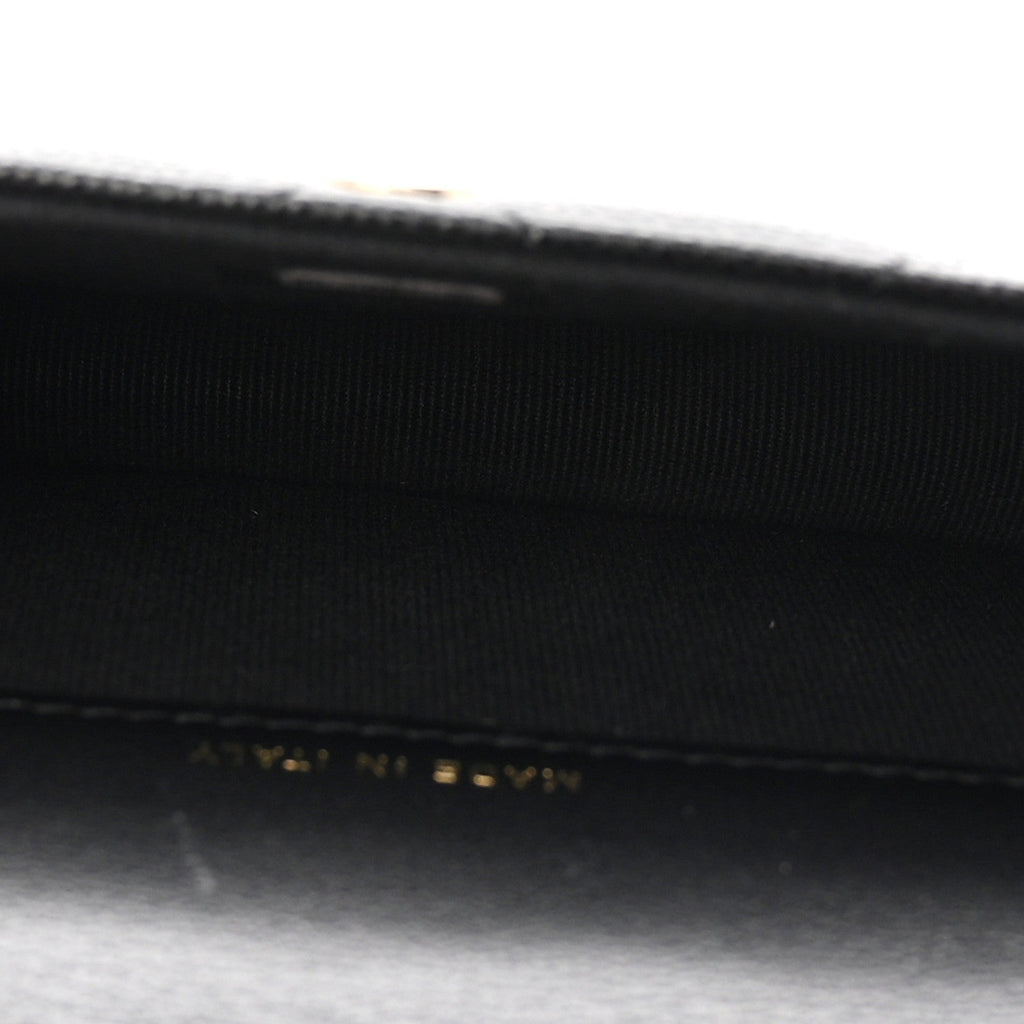 Caviar Quilted Belt Bag With Charms On Chain Black