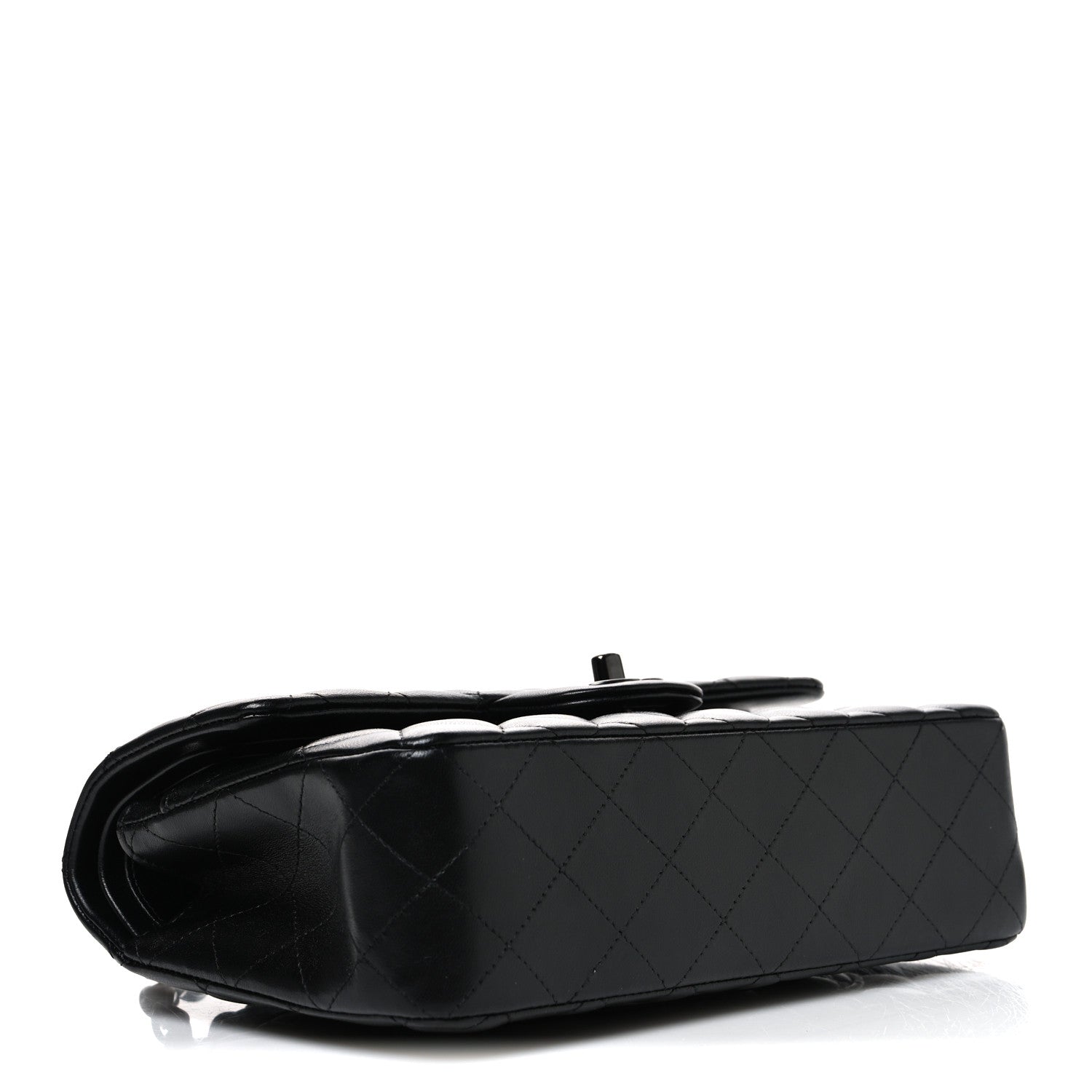 Lambskin Quilted Small Double Flap So Black