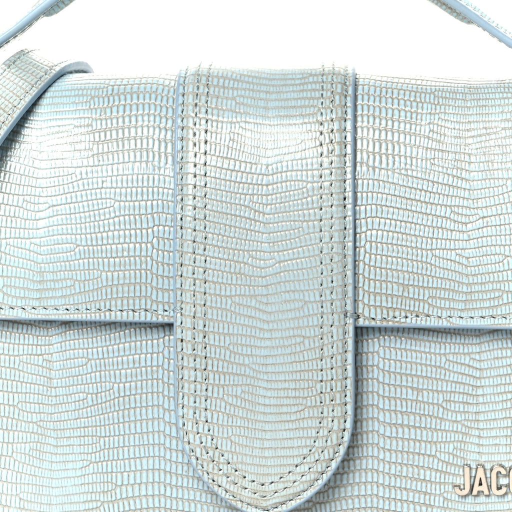 Calfskin Lizard Embossed Le Grand Bambino Light Blue