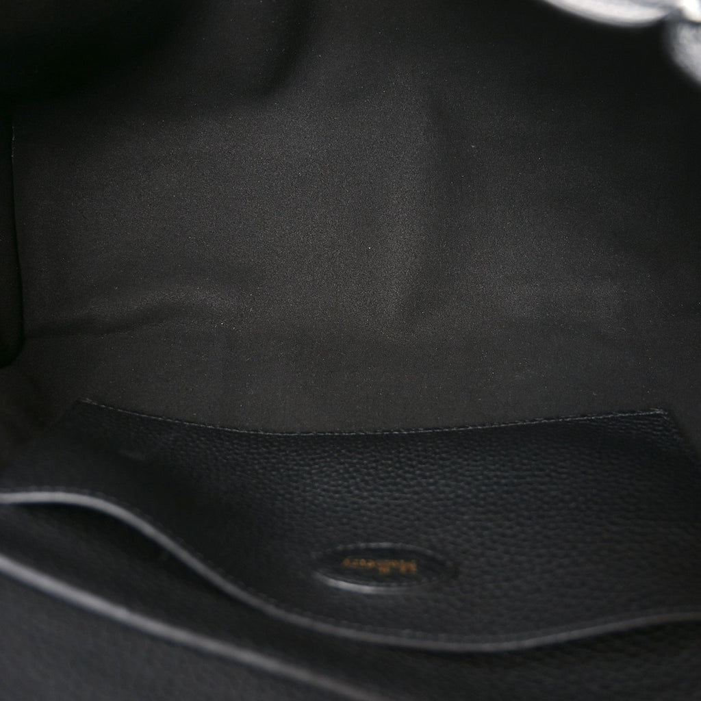 Heavy Grain Small Soft Bayswater Satchel Black
