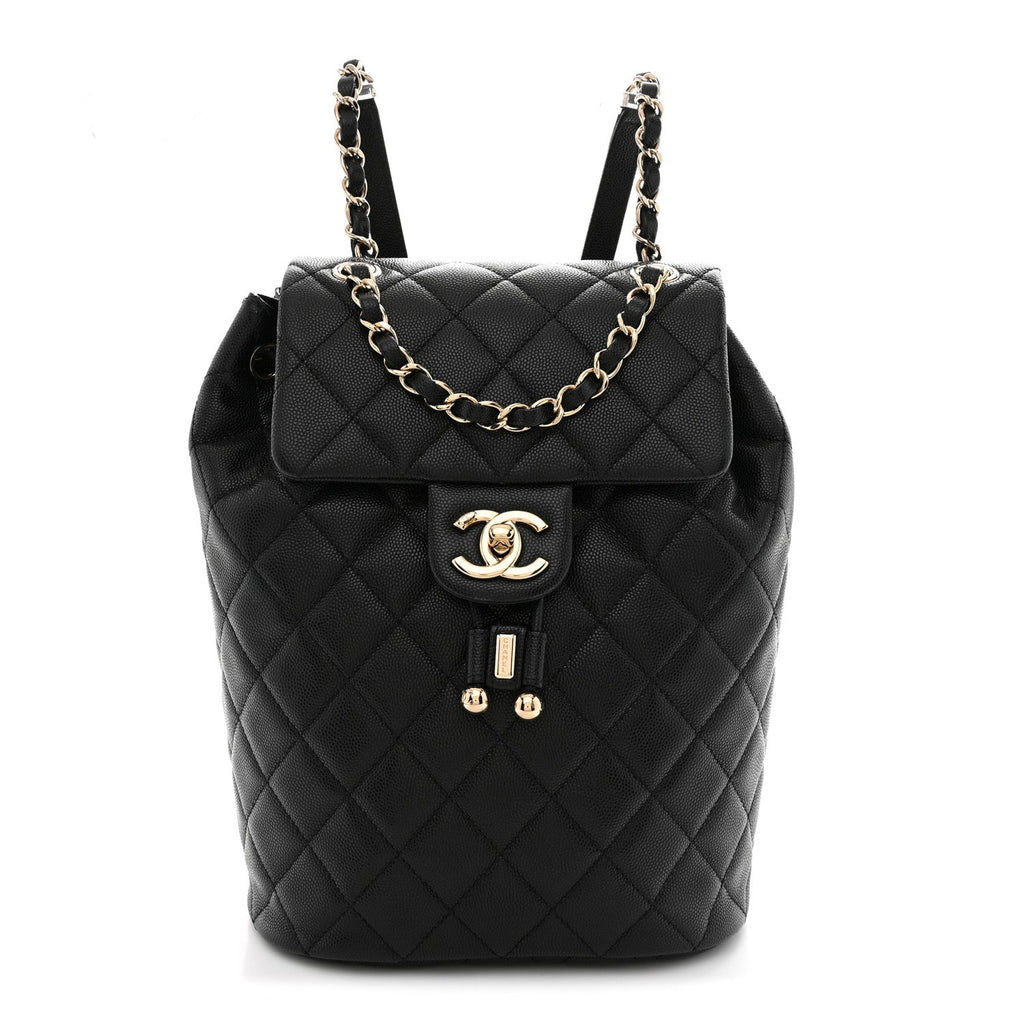 Caviar Quilted Urban Spirit Backpack Black