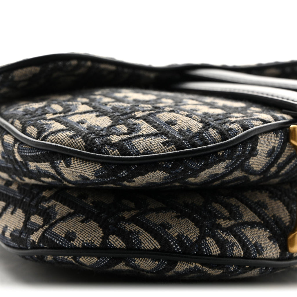Oblique Mini Saddle Bag With Strap Blue