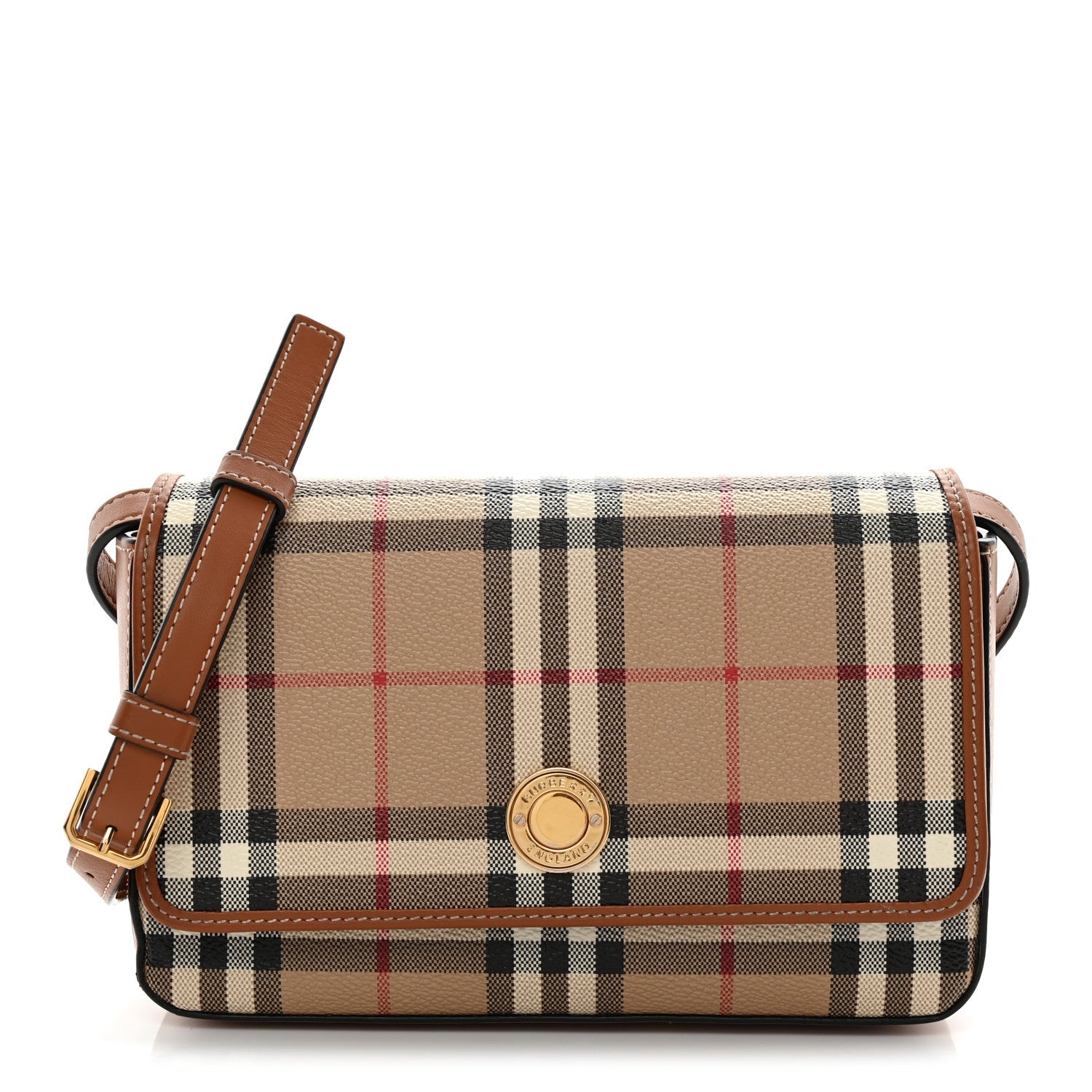 E-Canvas Vintage Check Hampshire Crossbody Archive Beige