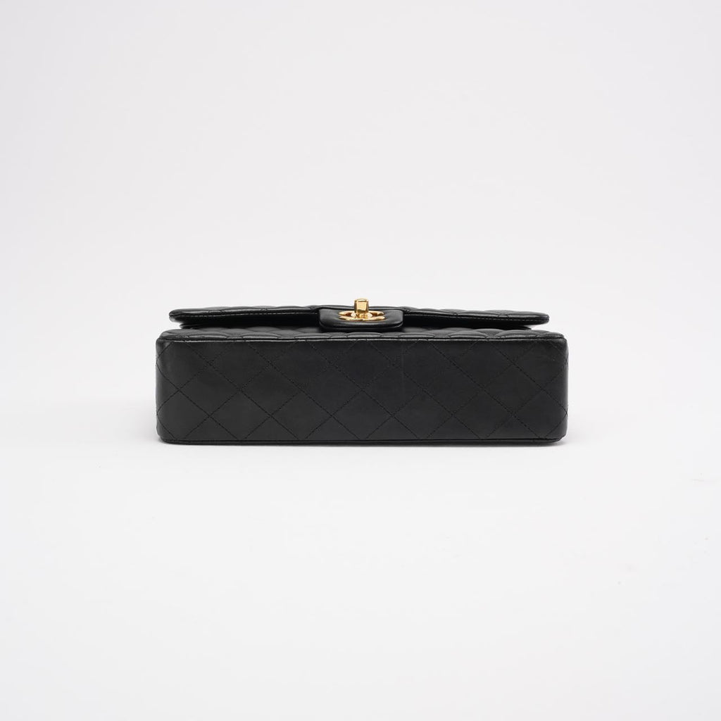 Chanel Black Medium Classic Double Flap Bag Quilted Leather 2014