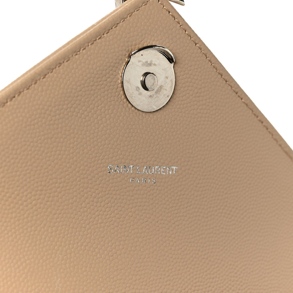 Grain De Poudre Large Tri-Quilt Monogram Satchel Dark Beige