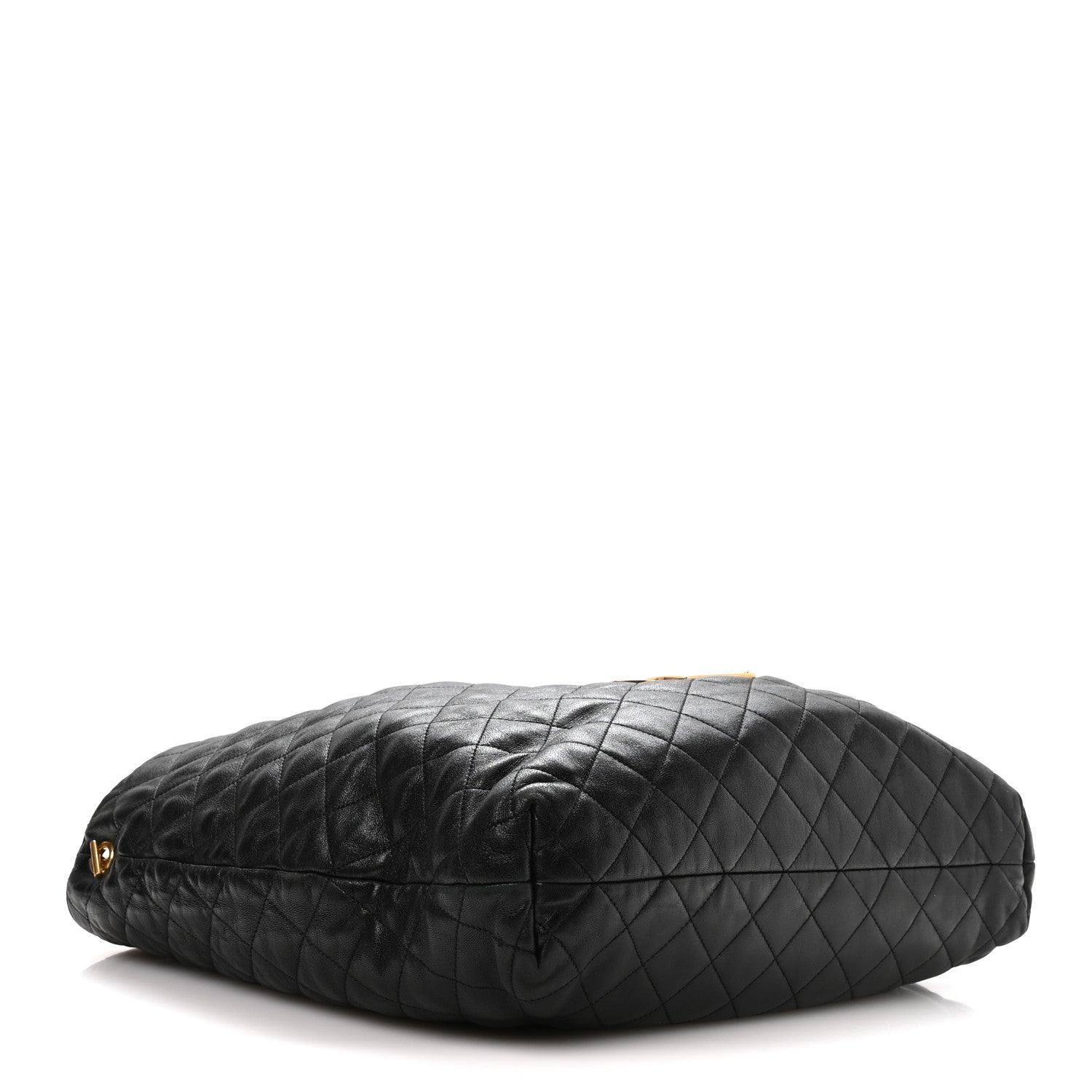 Lambskin Quilted Maxi Icare Shopping Tote Black