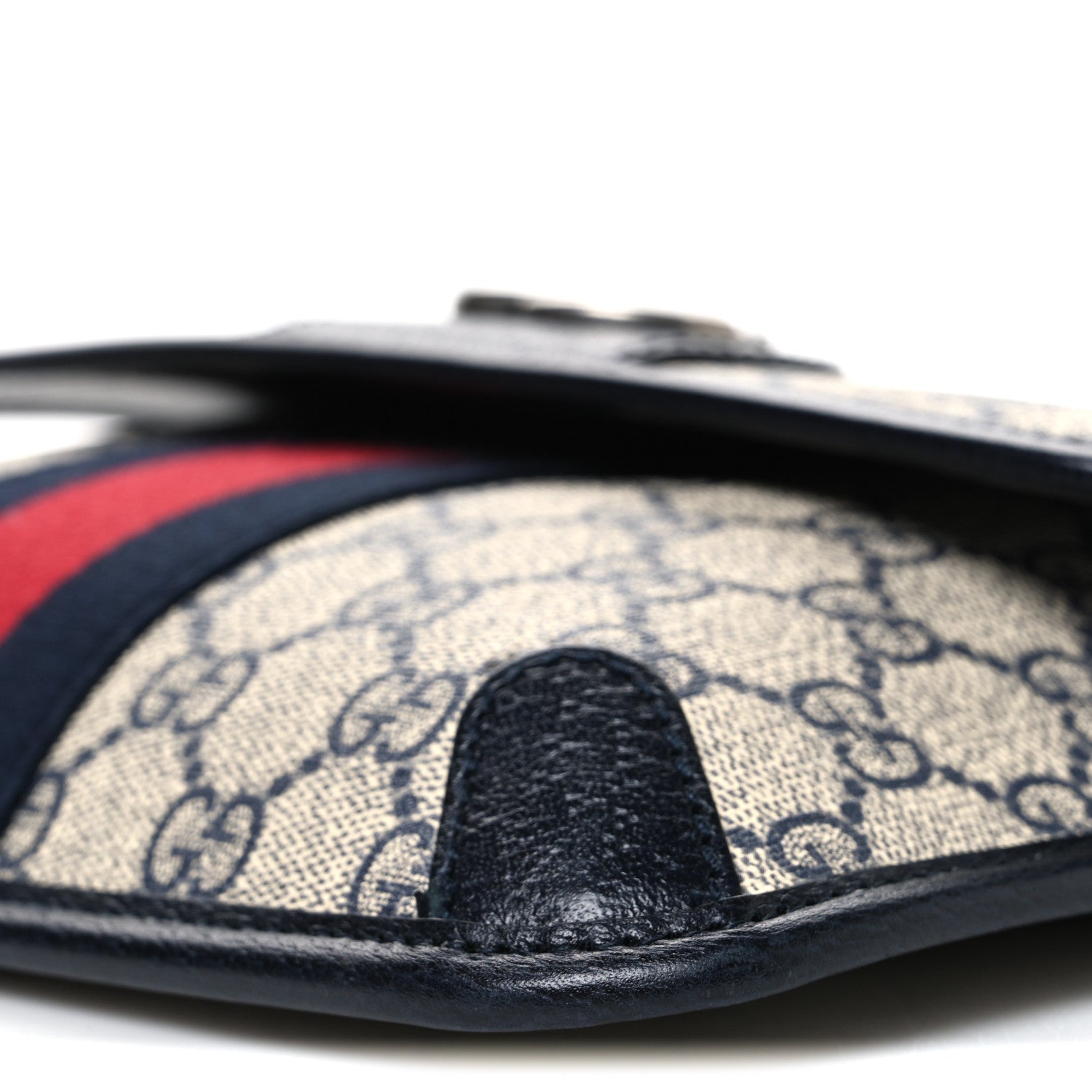 GG Supreme Monogram Web Small Ophidia Belt Bag 90 36 Beige Navy