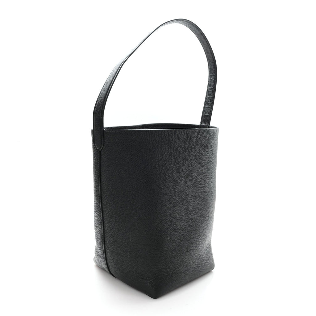 Grained Calfskin Medium N/S Park Tote Black