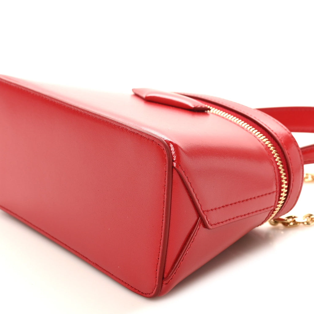 Box Calfskin Antigona Vanity Bag With Chain Vermillon