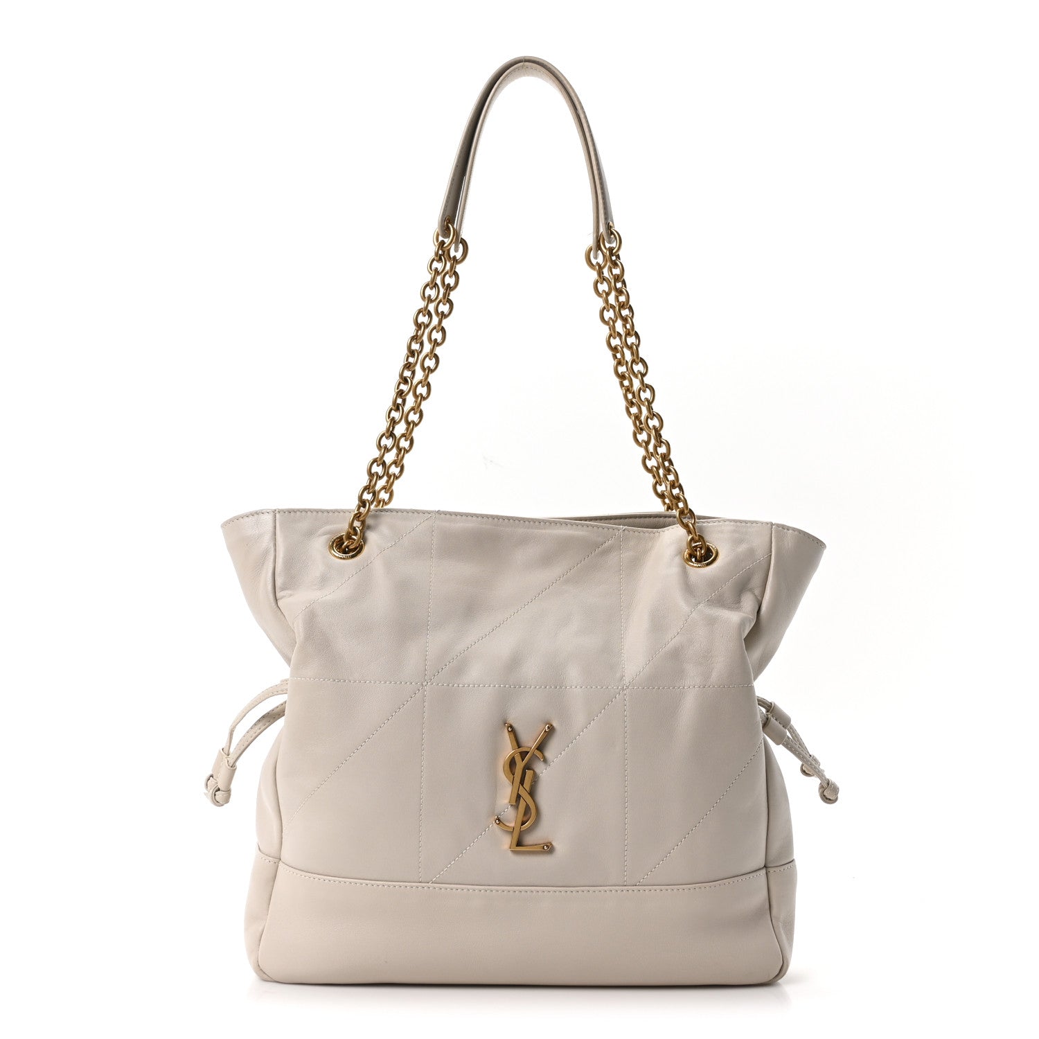 Lambskin Small Jamie Shopping Tote Creme Soft