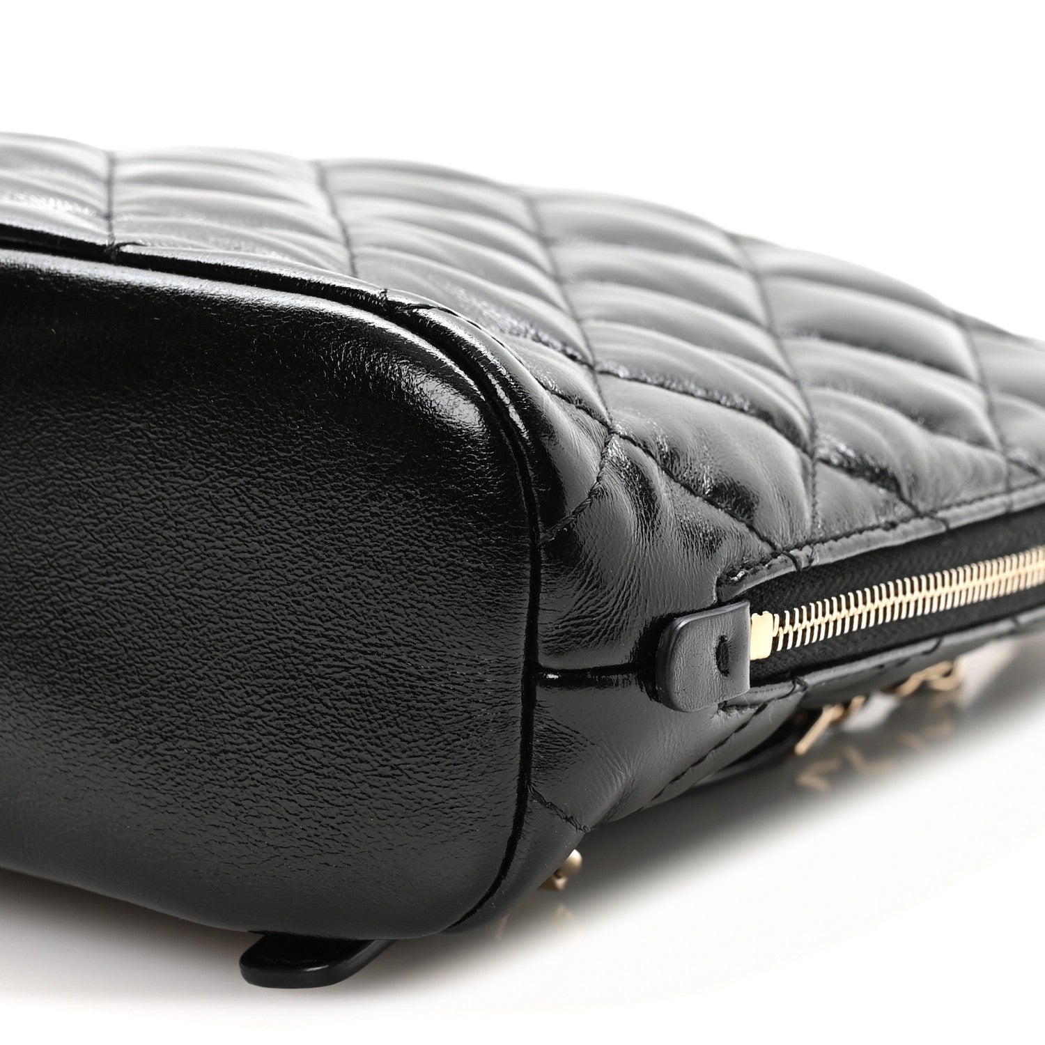 Shiny Calfskin My Pocket Backpack Black