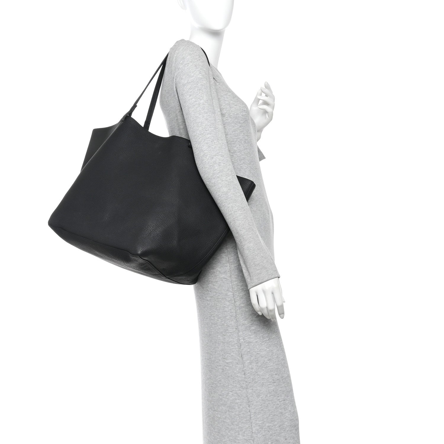 Grained Calfskin Park Tote XL Black