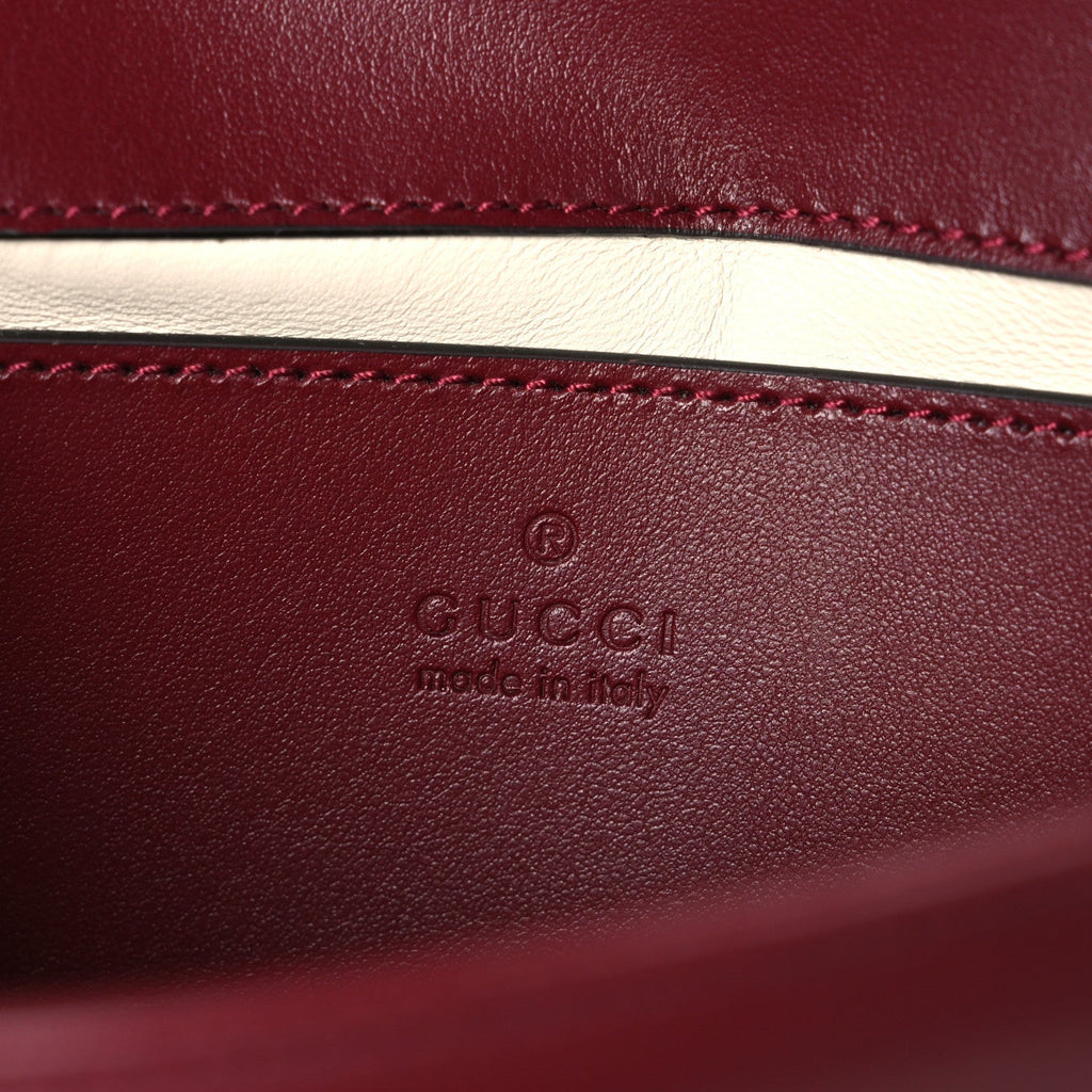 Calfskin Matelasse Mini GG Marmont Shoulder Bag Rosso Ancora