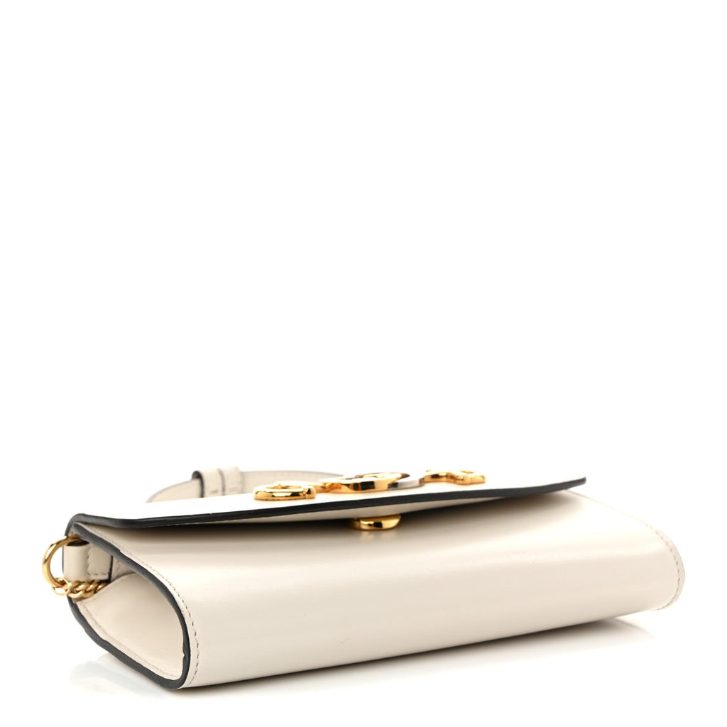 Smooth Calfskin Mini Zumi Shoulder Bag White